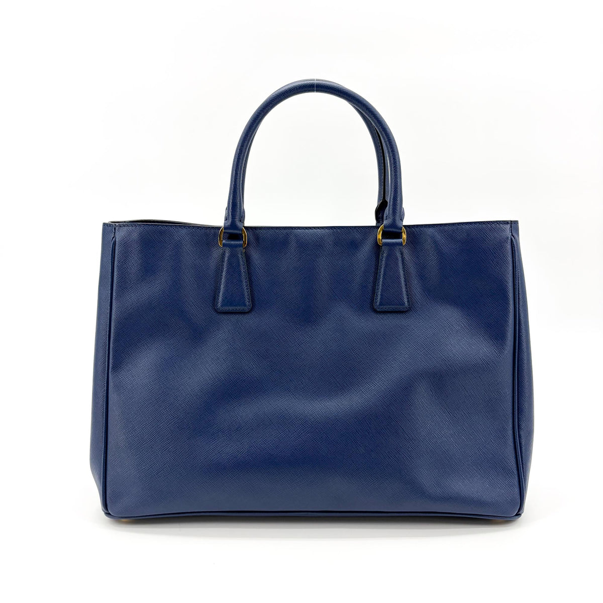 Prada Lux Open Saffiano Leather, Blue, Leather, Tote Bag