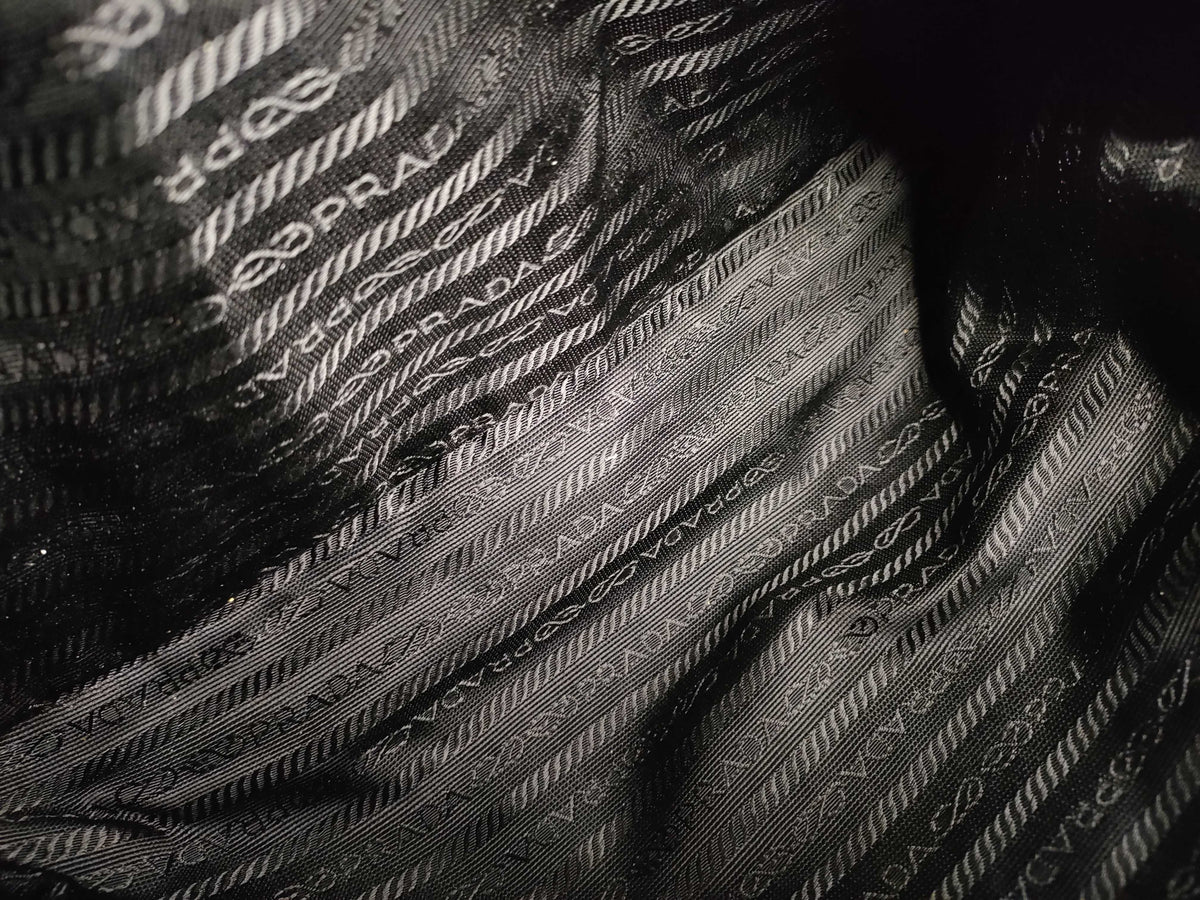 Prada Open Re-Nylon, Black, Nylon, Tote Bag
