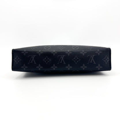 Louis Vuitton Pochette Voyage Reverse Monogram Eclipse Canvas, Black, Canvas, Clutch