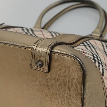 Burberry Nova Check Tote Canvas and Leather, Beige, Canvas, Tote Bag
