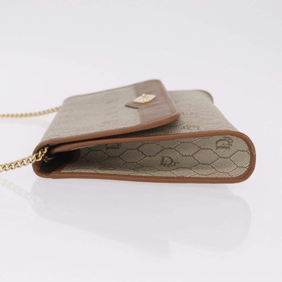 Christian Dior Vintage Honeycomb Canvas, Beige, Canvas, Shoulder Bag