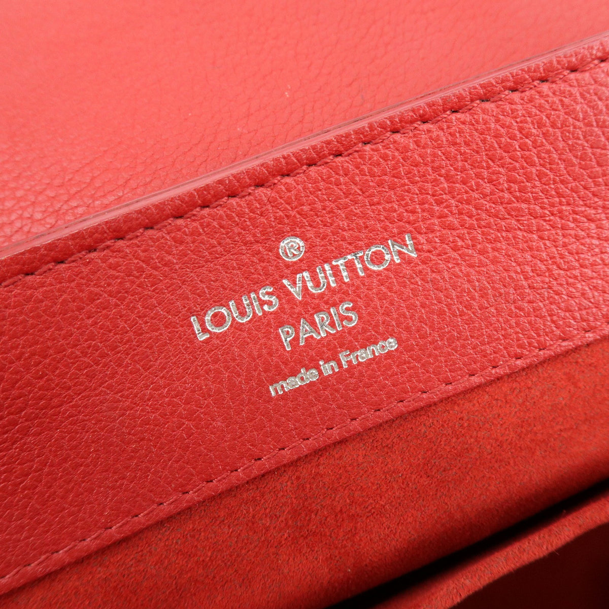Louis Vuitton Lockme Leather, Red, Leather, Backpack