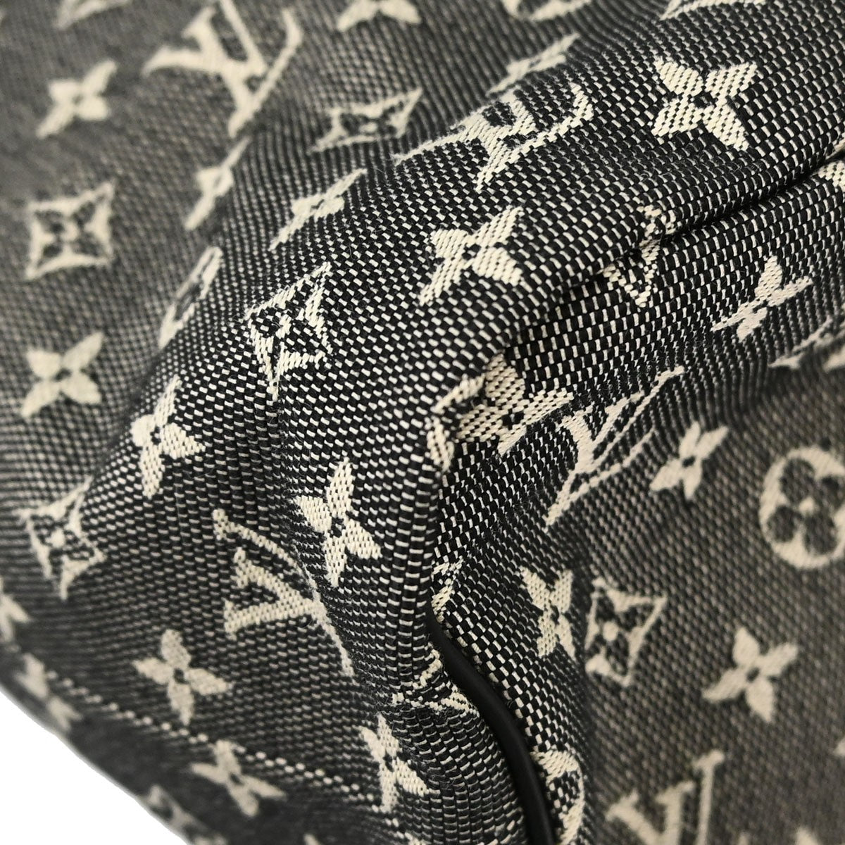 Louis Vuitton Lucille Mini Lin, Black, Canvas, Handbag