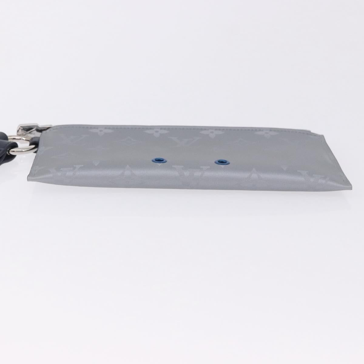 Louis Vuitton Alpha Pouch Limited Edition Monogram Satellite Canvas, Silver, Canvas, Clutch