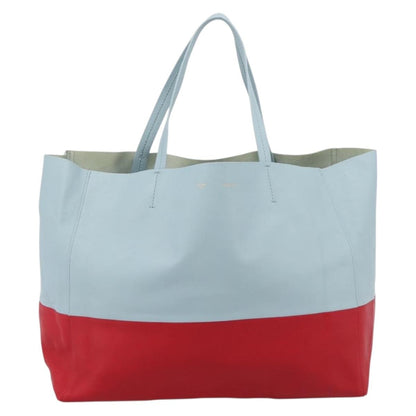 Celine Horizontal Bi-Cabas Leather, Blue, Leather, Tote Bag