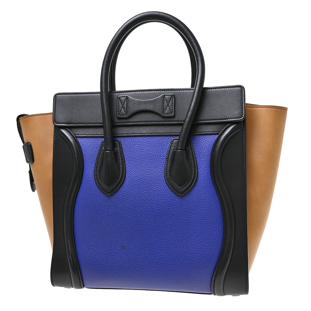 Celine Tricolor Luggage Leather, Multicolour, Leather, Tote Bag