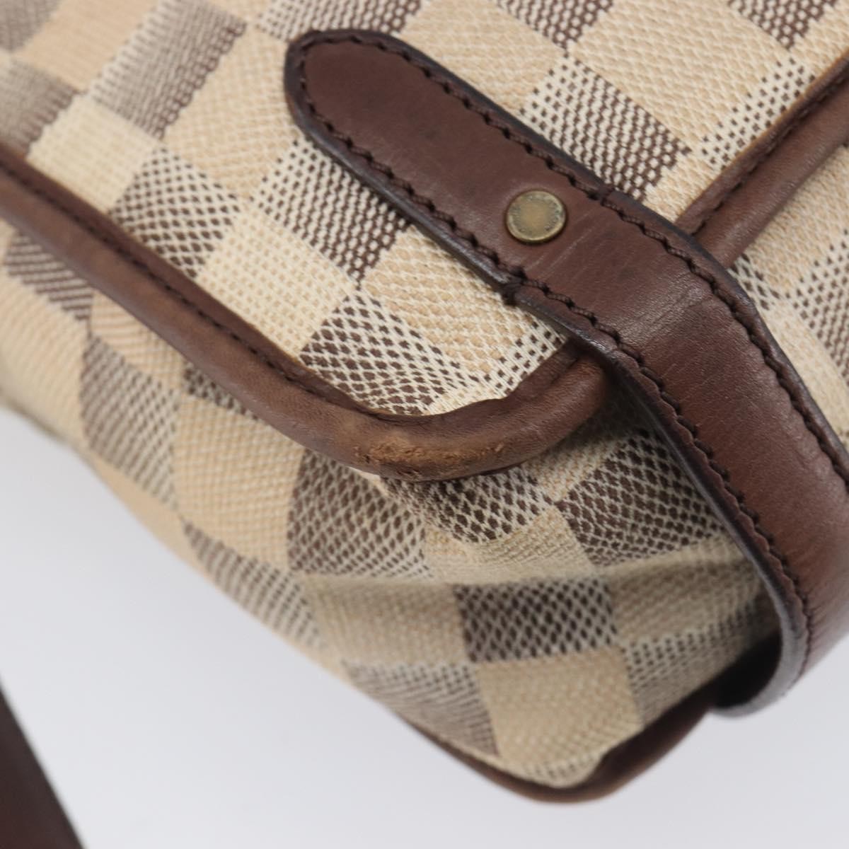 Louis Vuitton Trotteur Damier Lune, White, Canvas, Handbag