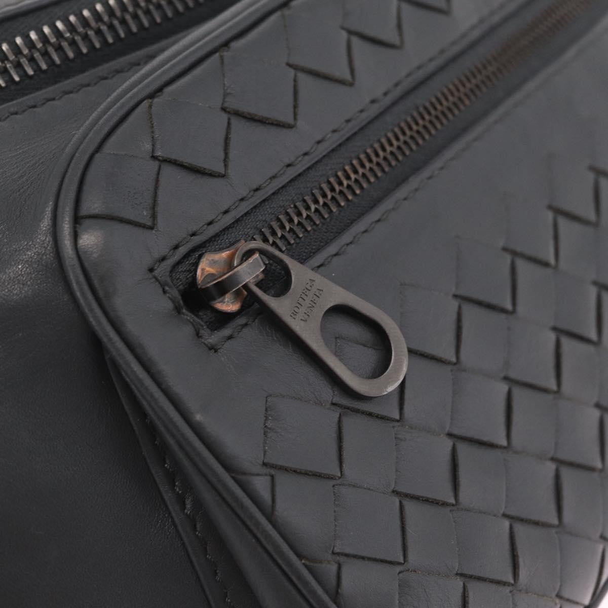 Bottega Veneta Light Waist Intrecciato Leather, Gray, Leather, Handbag