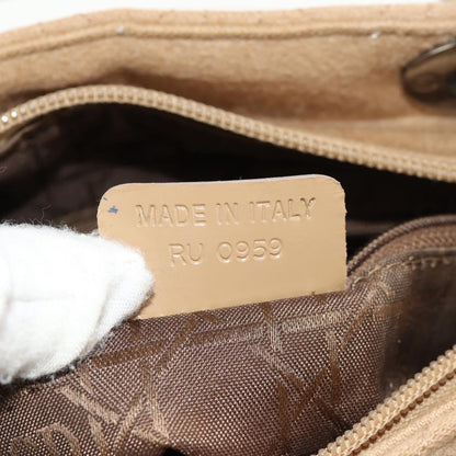 Christian Dior Cannage Handbag Canvas, BEIGE, COTTON, Handbag