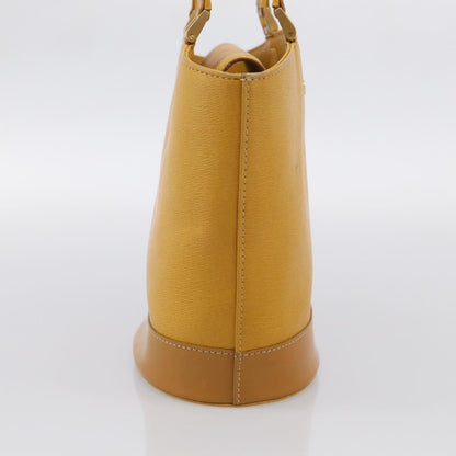 Burberry Handle Tote Leather, Yellow, Leather, Tote Bag