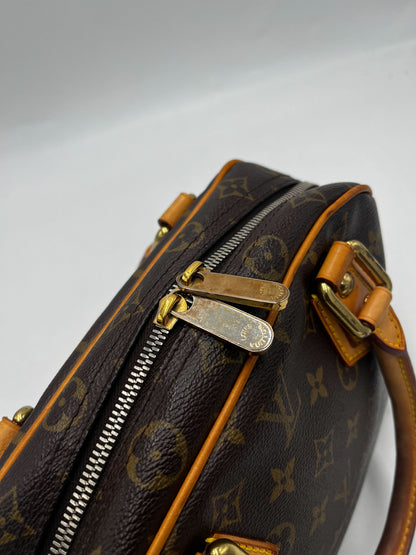 Louis Vuitton Manhattan Handbag Monogram Canvas, BROWN, CANVAS, Handbag