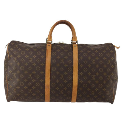 Louis Vuitton Keepall Monogram, Brown, Canvas, Travel Bag