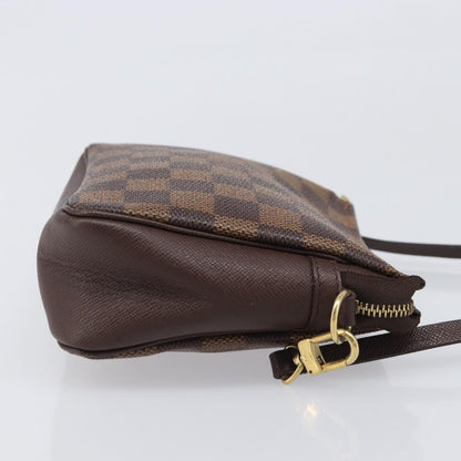 Louis Vuitton Trousse Make Up Damier, Brown, Canvas, Clutch