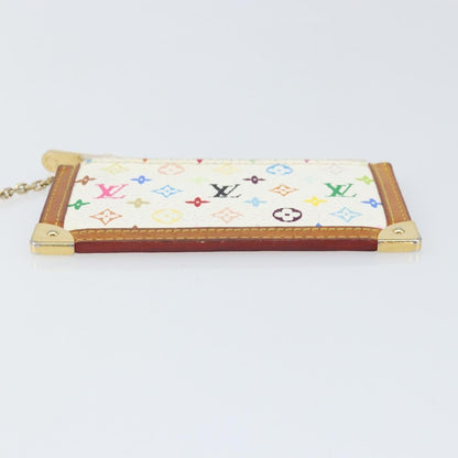 Louis Vuitton Pochette clés NM Monogram Multicolor Canvas, White, Canvas, Wallet