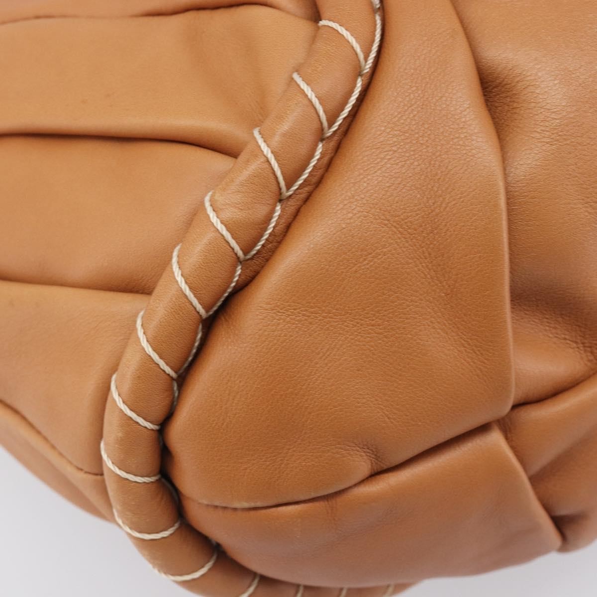 Celine Shoulder Leather, Brown, Leather, Shoulder Bag