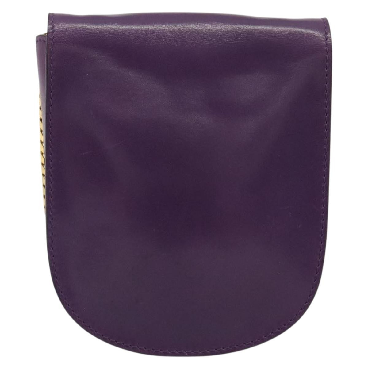 Celine Vintage Leather, Purple, Leather, Shoulder Bag