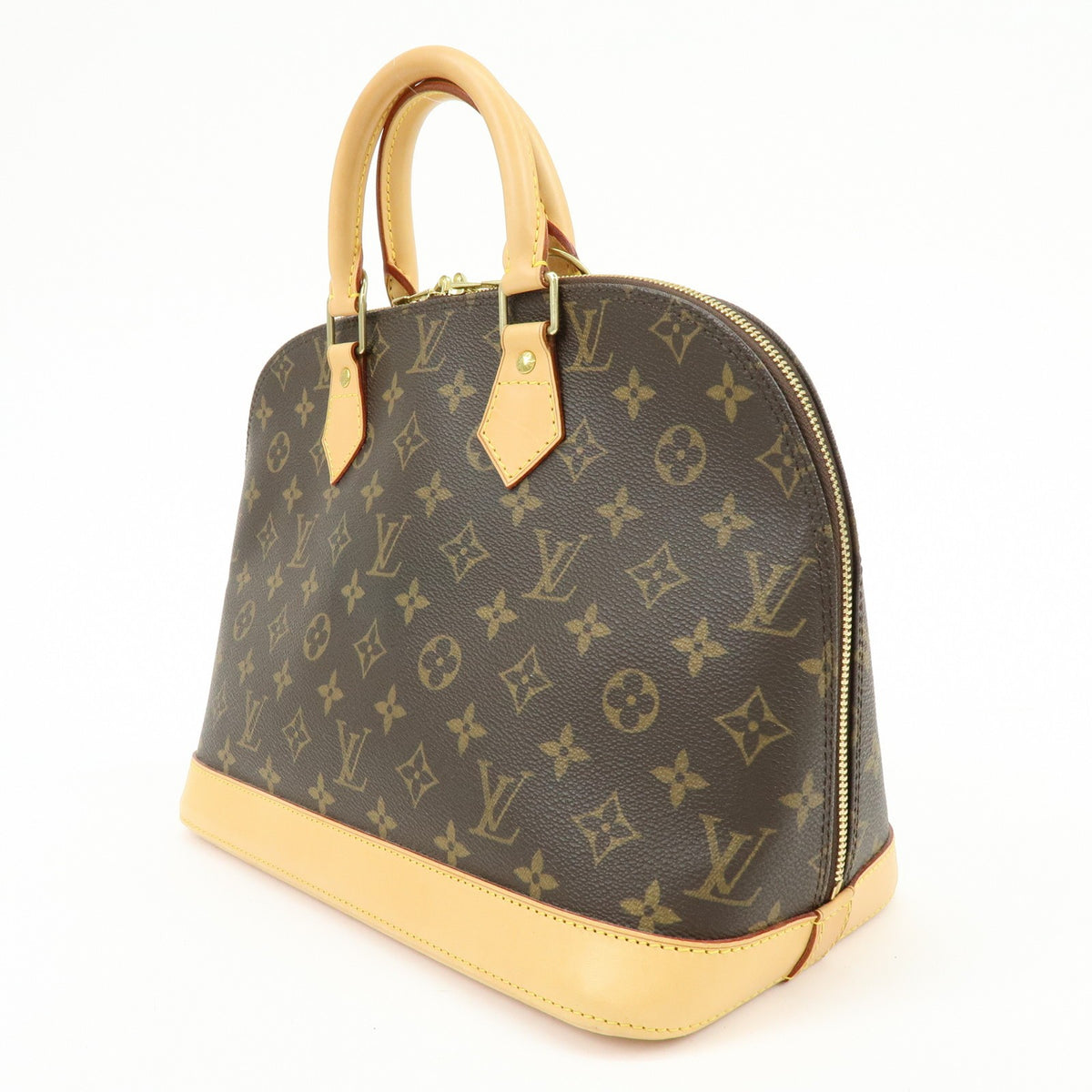Louis Vuitton Alma Monogram Canvas, Brown, Canvas, Handbag
