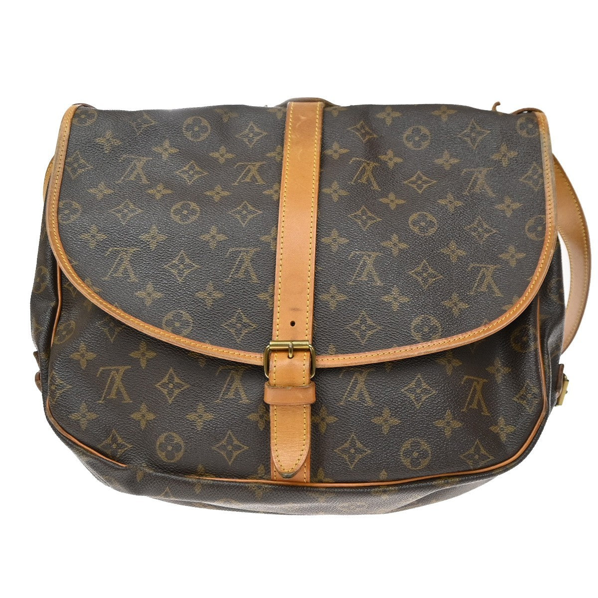 Louis Vuitton Saumur Monogram, Brown, Canvas, Shoulder Bag