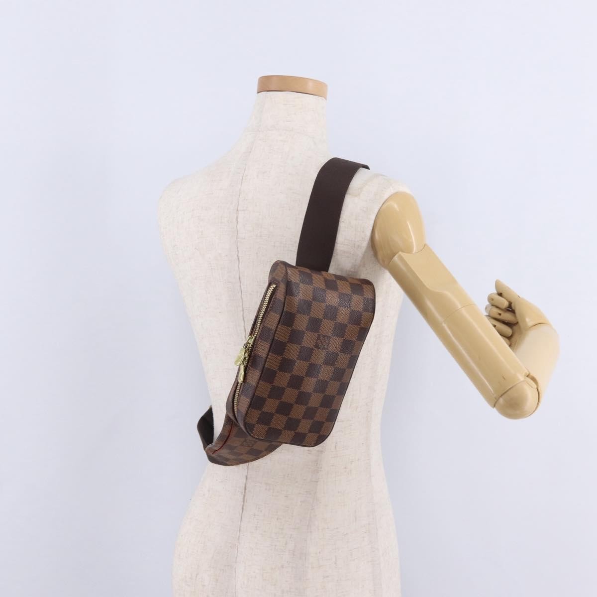 Louis Vuitton Geronimos Waist Damier, Brown, Canvas, Shoulder Bag