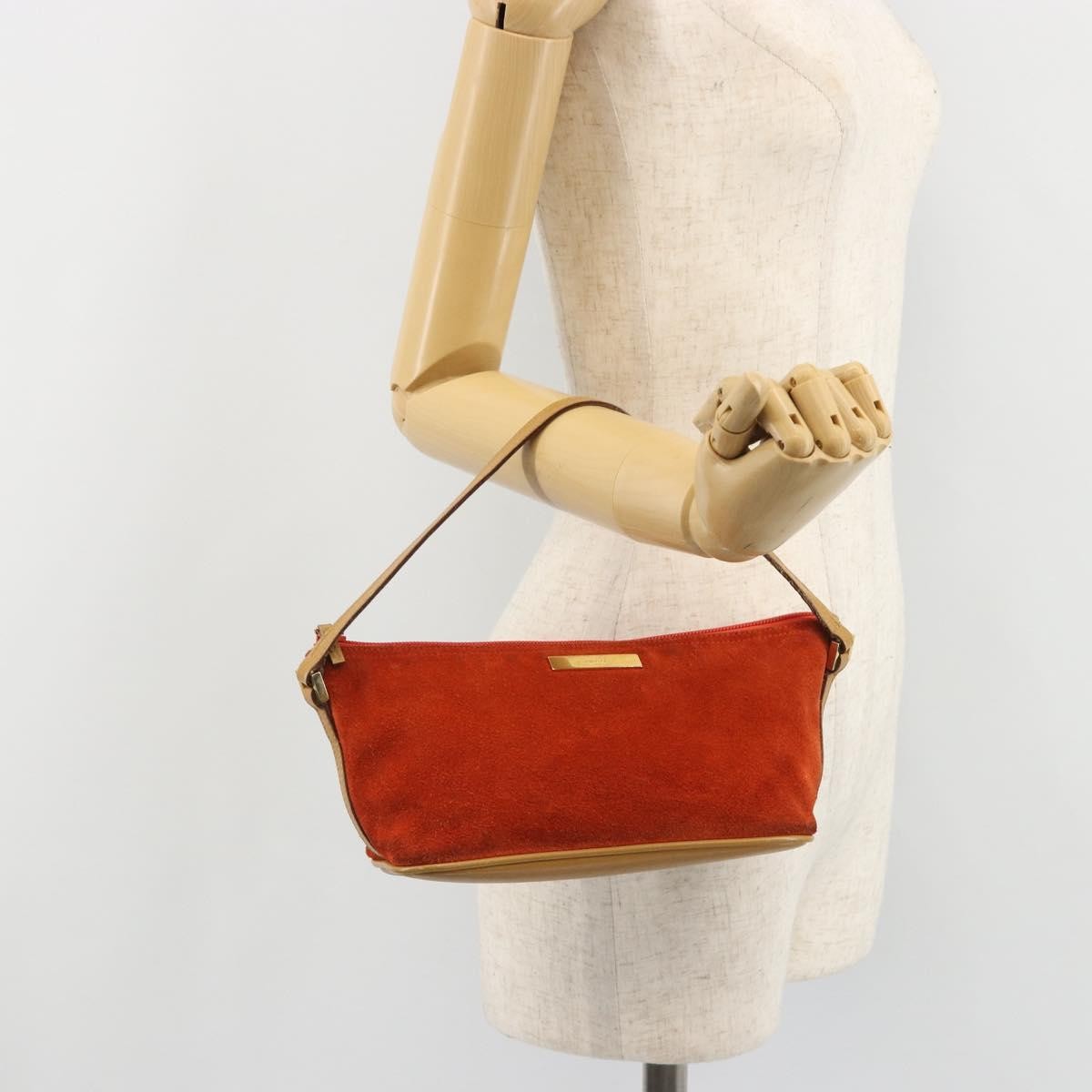 Gucci Vintage Suede, Orange, Suede, Clutch
