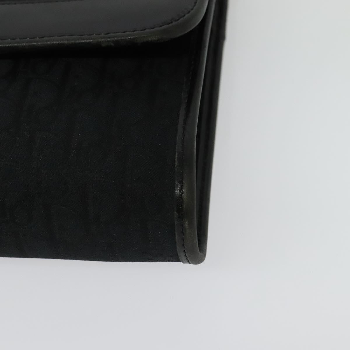 Christian Dior Vintage Trotteur Chain Canvas, Black, Canvas, Shoulder Bag