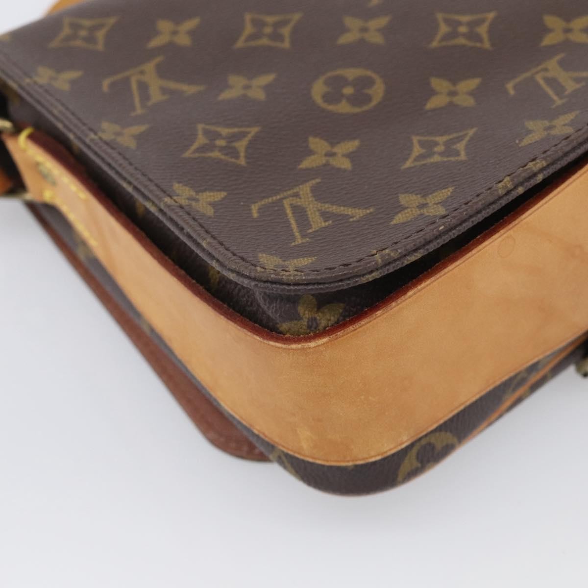 Louis Vuitton Cartouchiere Monogram Canvas, Brown, Canvas, Handbag