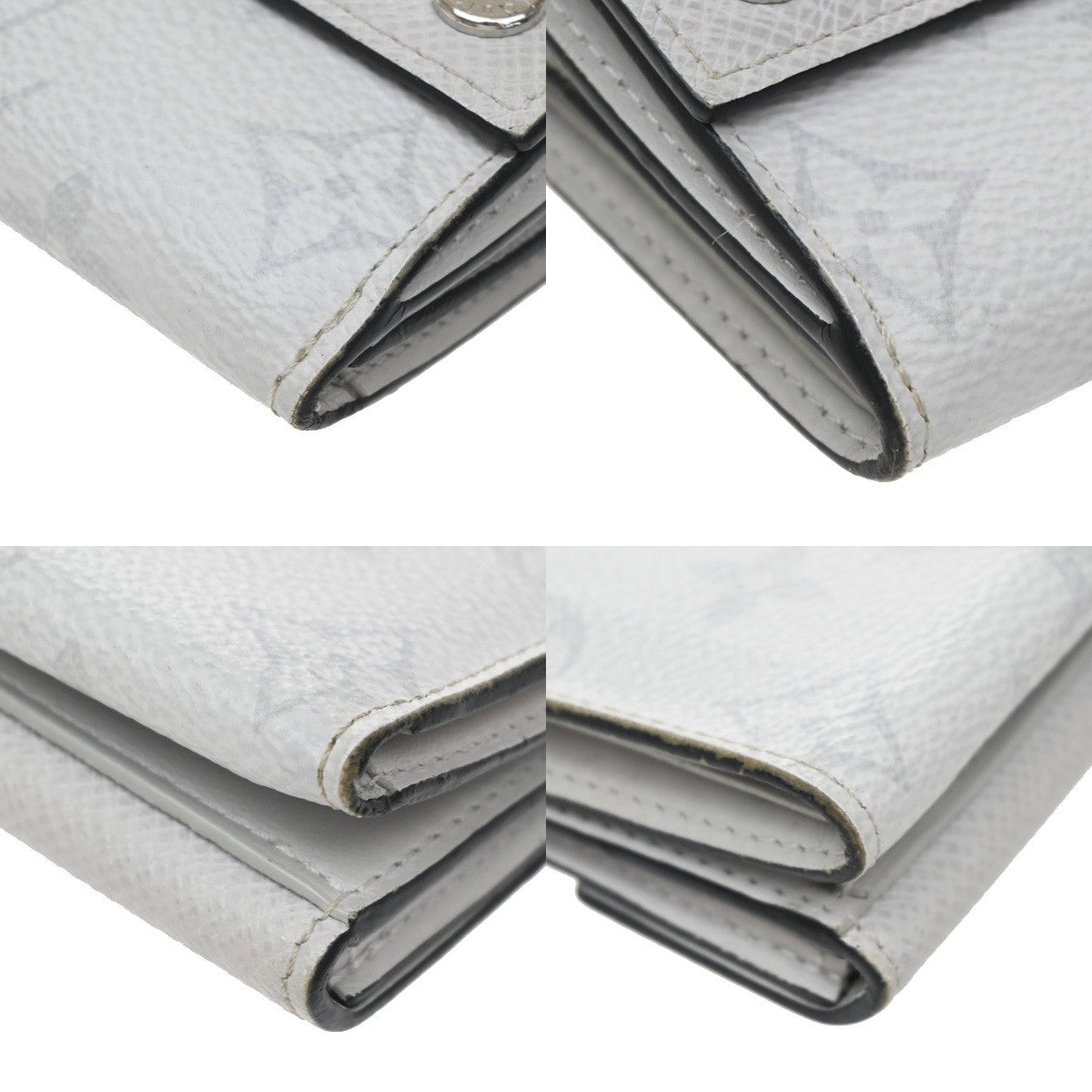 Louis Vuitton Discovery Monogram Taigarama, White, Leather, Wallet