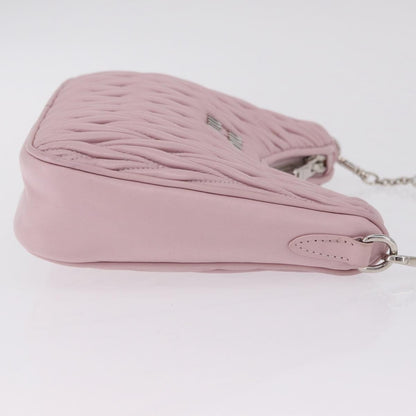 Miu Miu Shoulder Matelasse Leather, Pink, Leather, Shoulder Bag
