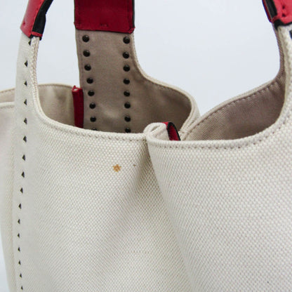 Valentino Garavani Atelier 01 Studded Canvas, Red, Canvas, Tote Bag