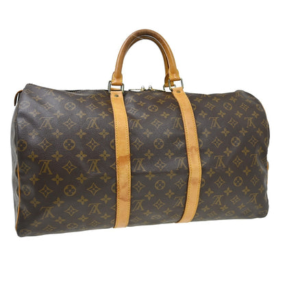 Louis Vuitton Keepall Monogram Canvas, Brown, Canvas, Travel Bag