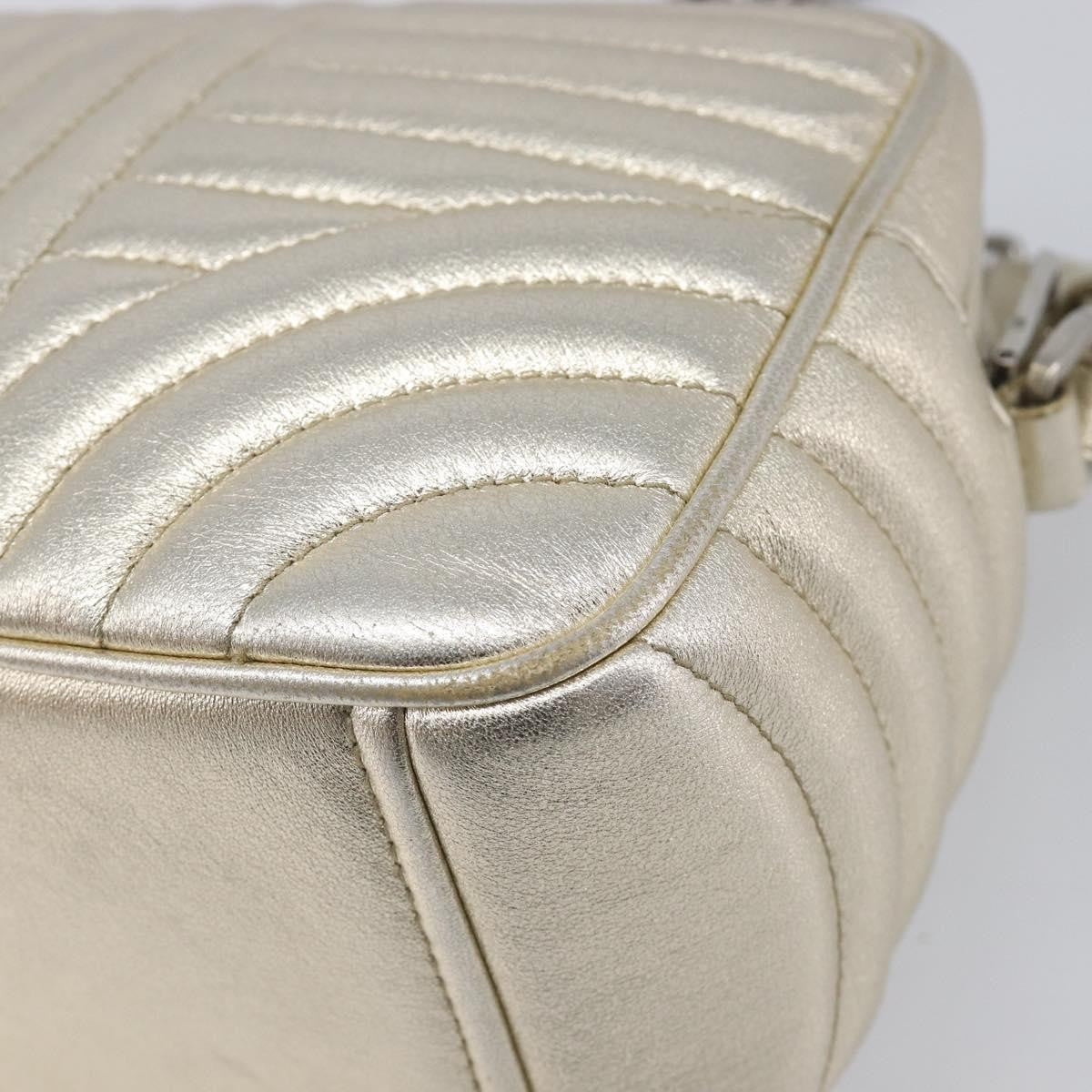 Prada Camera Diagramme Quilted Leather, Metallic, Leather, Shoulder Bag