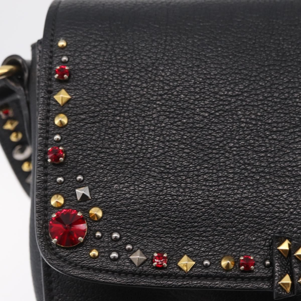 Miu Miu Shoulder Leather, Black, Leather, Shoulder Bag