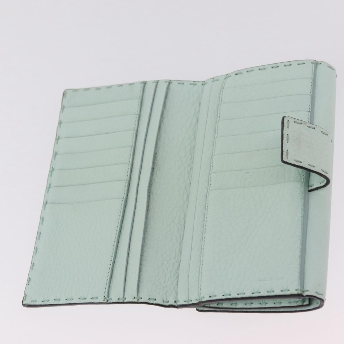 Fendi Selleria Peekaboo Leather, Green, Leather, Wallet