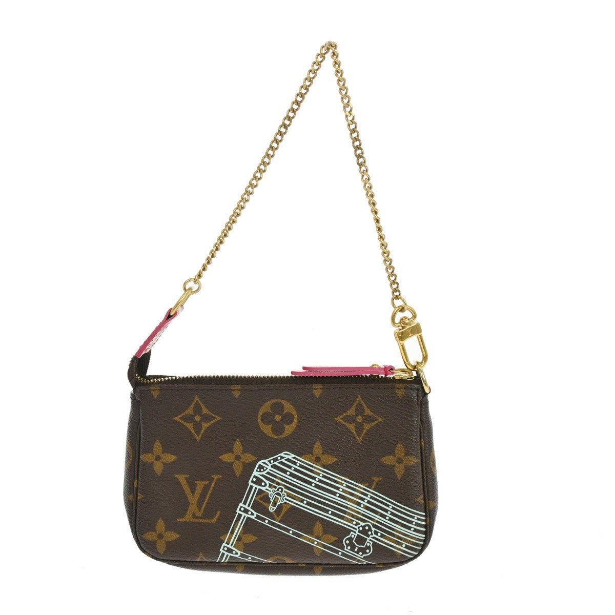 Louis Vuitton Mini Pochette Limited, Brown, Canvas, Clutch
