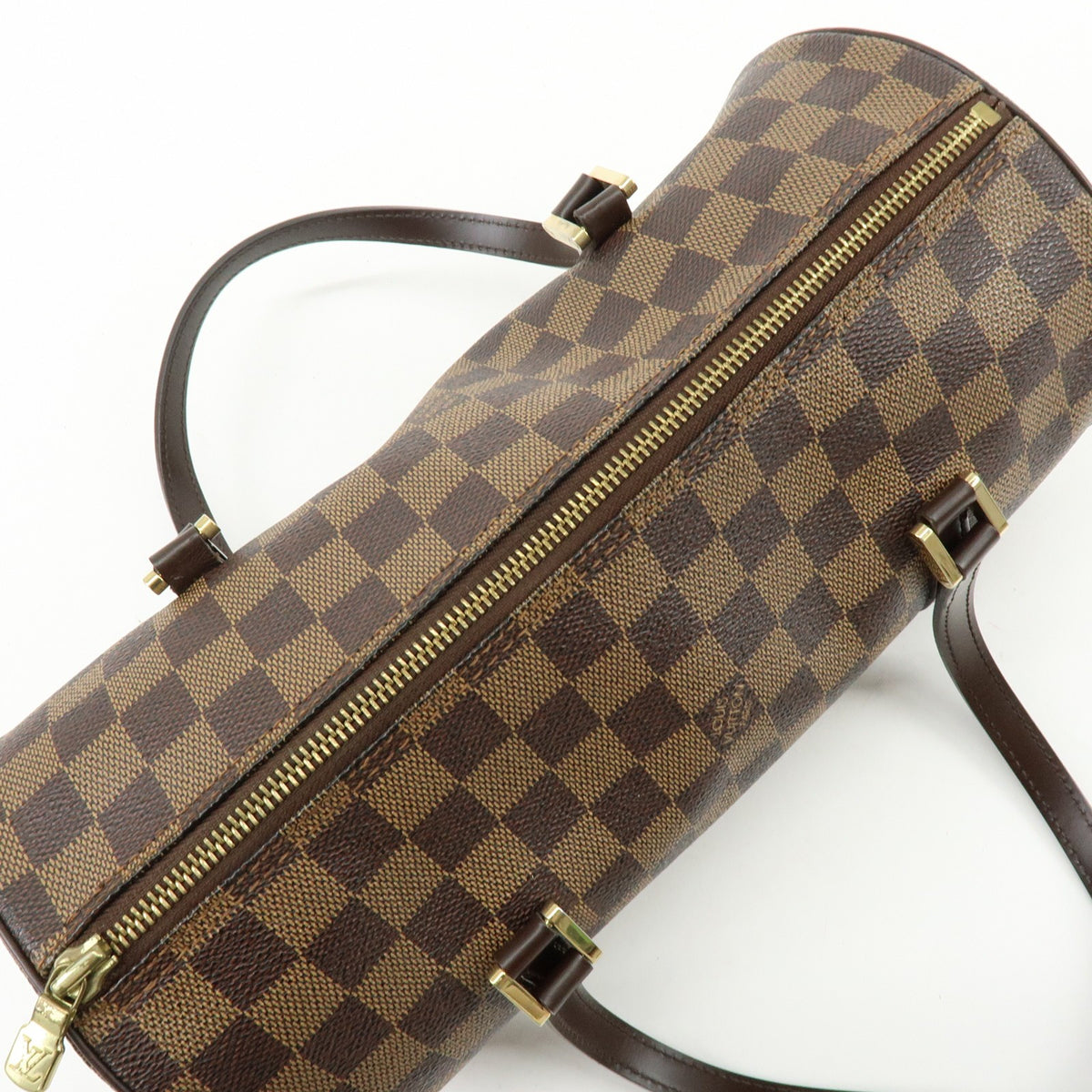 Louis Vuitton Papillon Damier Ebene, Brown, Canvas, Handbag