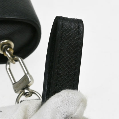 Louis Vuitton Pochette Baikal Clutch Taiga Leather, Black, Leather, Clutch