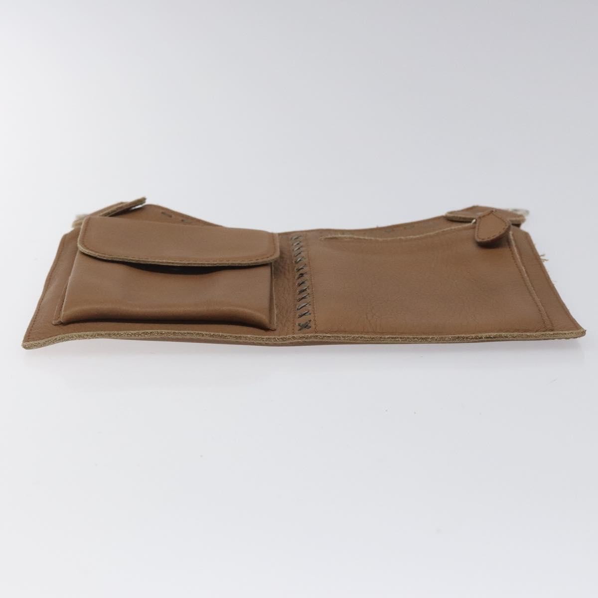 Bottega Veneta Vintage Front Pocket Waist Leather, Brown, Leather, Clutch