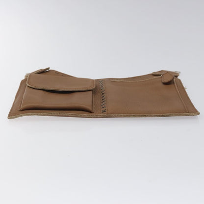 Bottega Veneta Vintage Front Pocket Waist Leather, Brown, Leather, Clutch