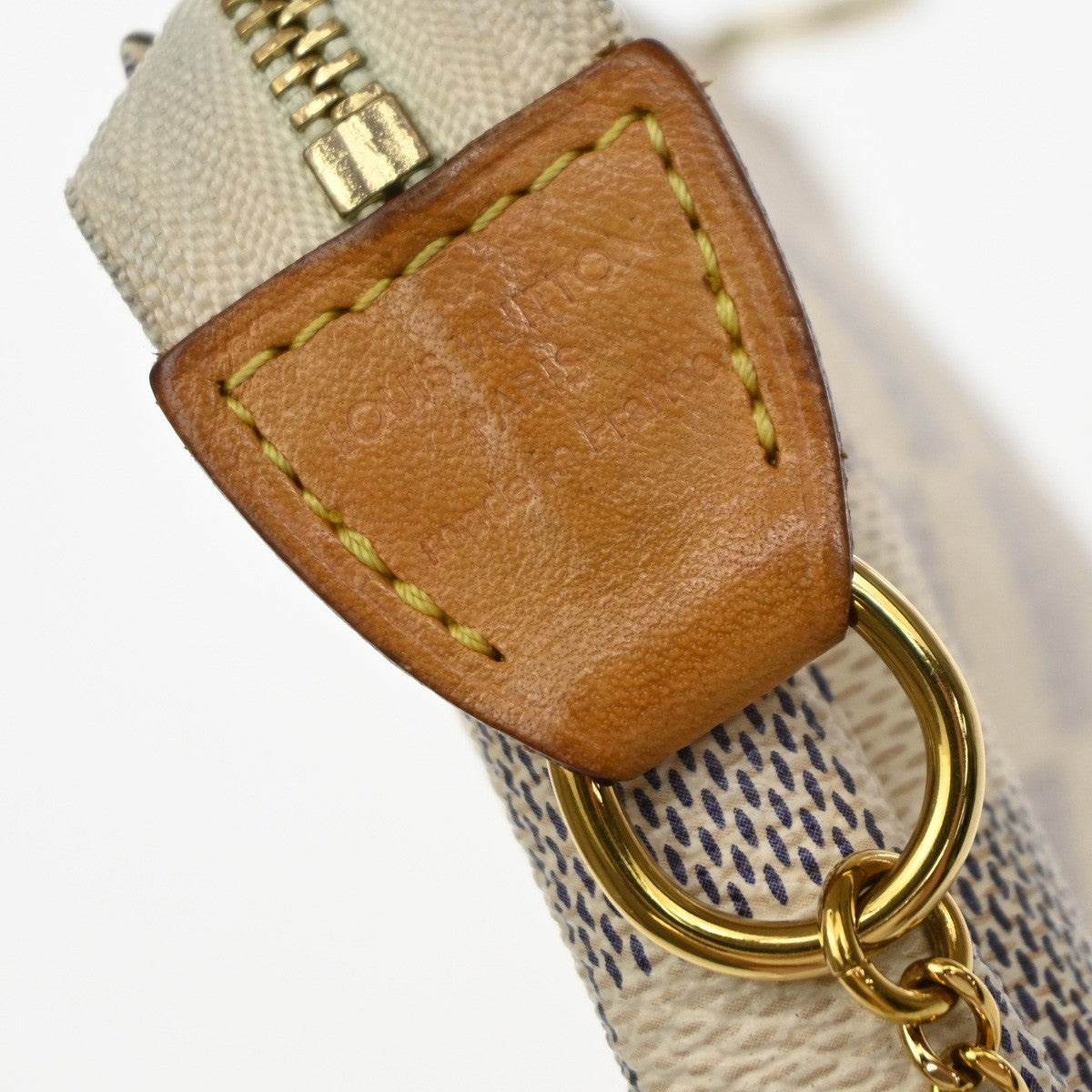 Louis Vuitton Mini pochette accessoires Damier Canvas, White, Canvas, Clutch