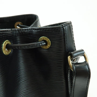 Louis Vuitton Petit Noe Epi Leather, Black, Leather, Handbag
