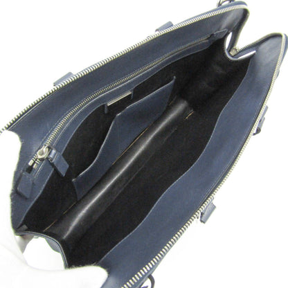 Prada Convertible Travel Saffiano Leather, Navy, Leather, Briefcase