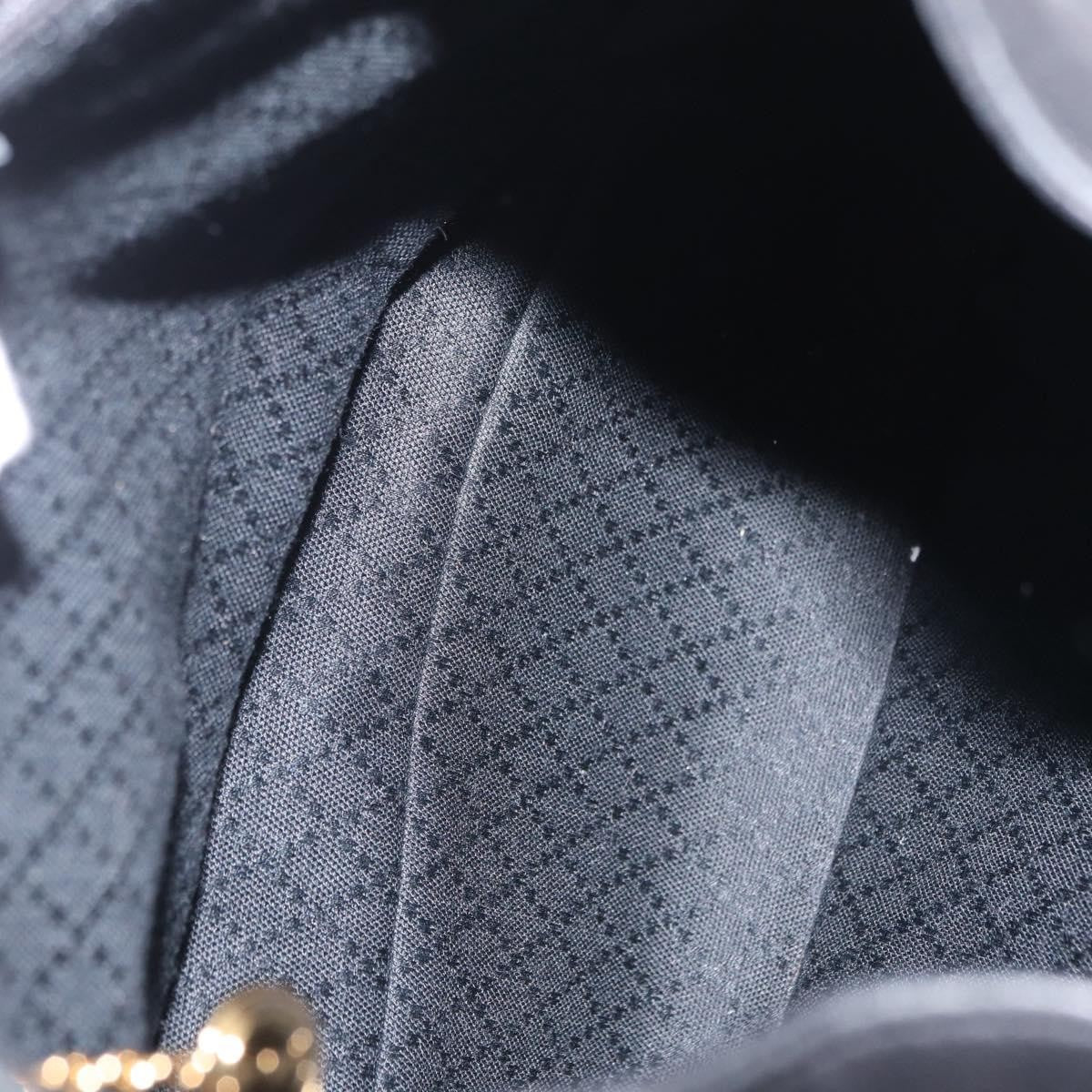 Gucci Vintage Bamboo Leather, Black, Leather, Backpack