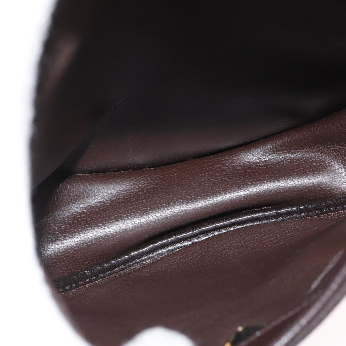 Christian Dior Vintage CD Logo Leather, Brown, Leather, Shoulder Bag