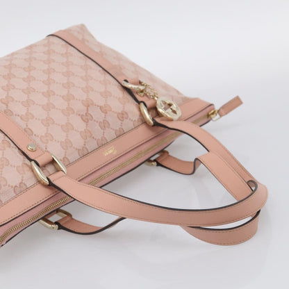 Gucci Abbey Zip Tote GG Canvas and Leather, Pink, Canvas, Handbag