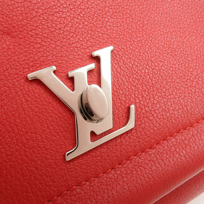 Louis Vuitton Lockme II Leather, Red, Leather, Shoulder Bag