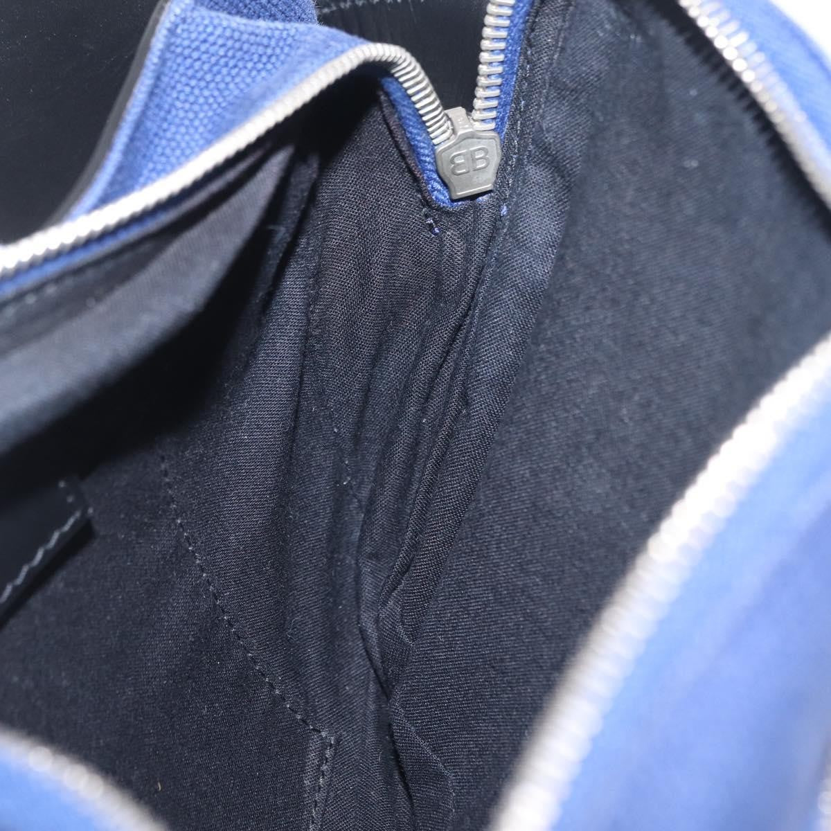 Balenciaga Navy Neo Lift Waist Canvas and Leather, Blue, Canvas, Handbag