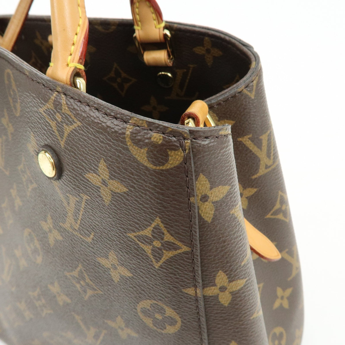 Louis Vuitton Montaigne Monogram Canvas, Brown, Canvas, Handbag