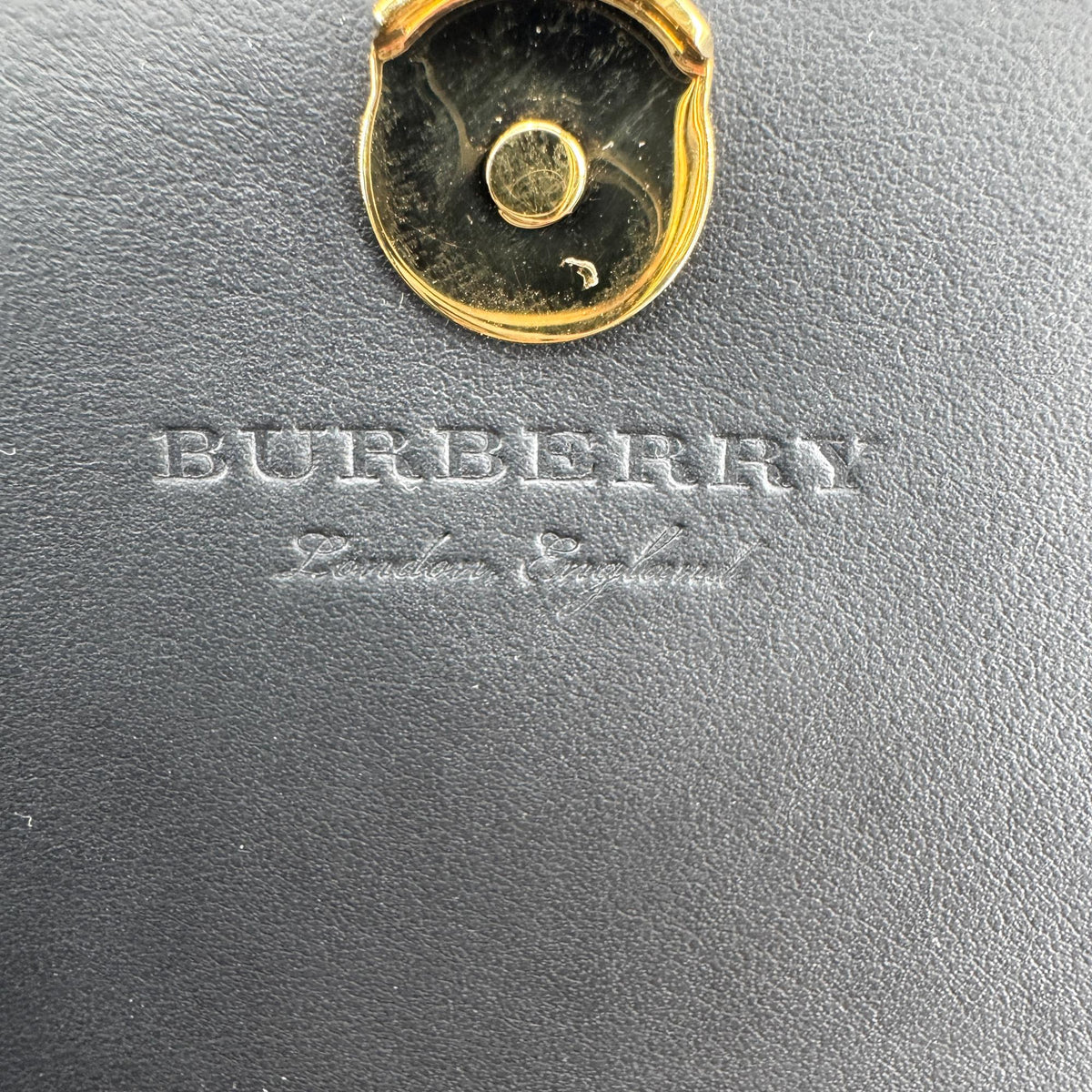 Burberry Hampshire Leather and Vintage Check Canvas, Black, Leather, Shoulder Bag