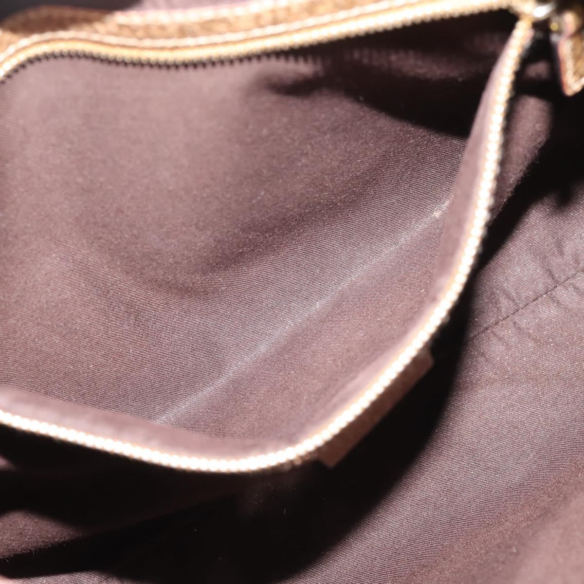 Gucci Shoulder Leather, Gold, Canvas, Shoulder Bag