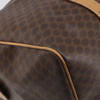 Celine Vintage Duffle Macadam Coated Canvas, Brown, Canvas, Handbag